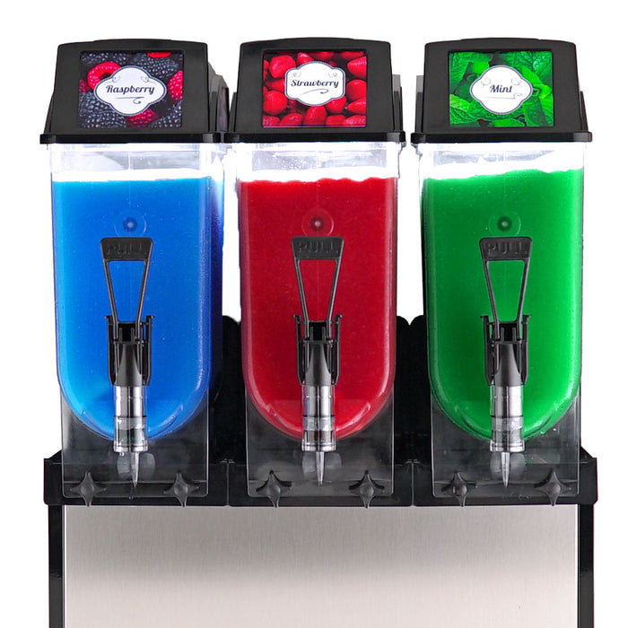 Machine à granita FROSTY 3 avec éclairage LED - 1220w - 3x12L