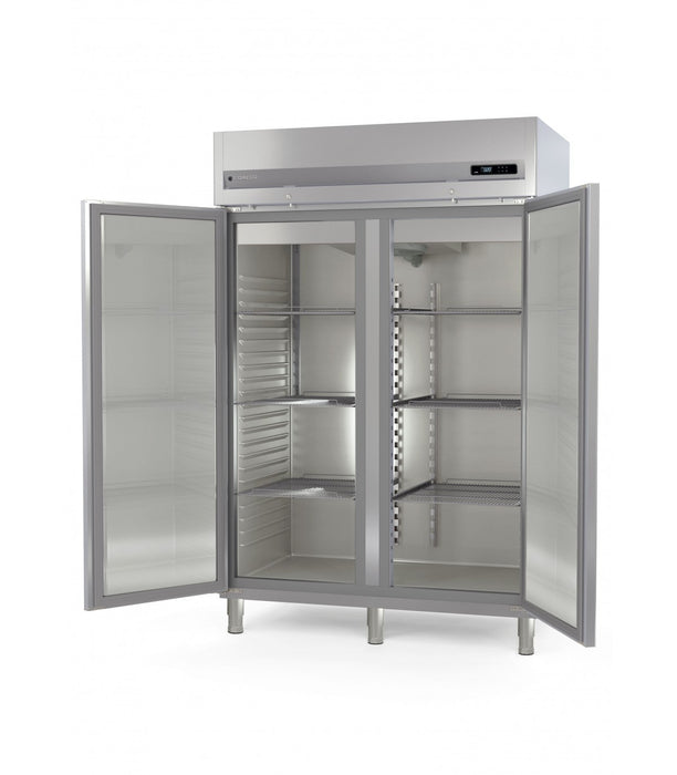 Armoire positive GN2/1 AGR-1002/2-PF - 2 portes pleines avec compartiments indépendants - 1404 L