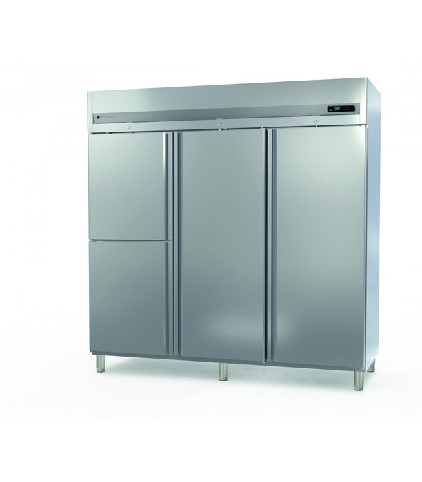 Armoire positive GN2/1 AGR-2004 - 2 portillons / 2 portes pleines - 2197 L