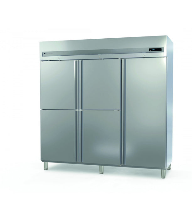 Armoire positive GN2/1 AGR-2005 - 4 portillons / 1 porte pleine - 2197 L