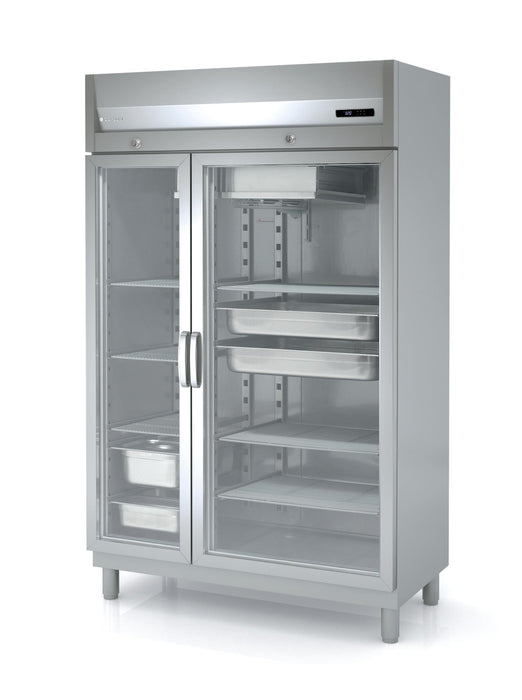 Armoire négative GN1/1 + GN2/1 - ACGE-125 - 2 portes vitrées - 1250x665x2075 mm - 964 L
