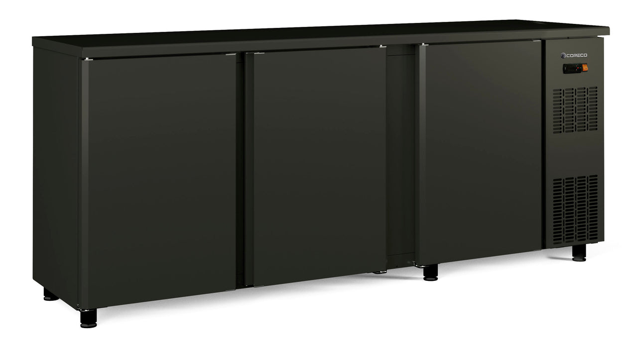 Arrière-bar positif 3 portes pleines battantes SB-200 - 2005x530x820 mm - 490 L