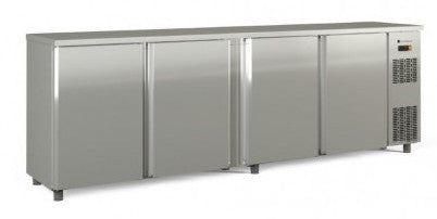 Arrière-bar positif 4 portes pleines battantes SBI-250 - 2545x530x820 mm - 650 L