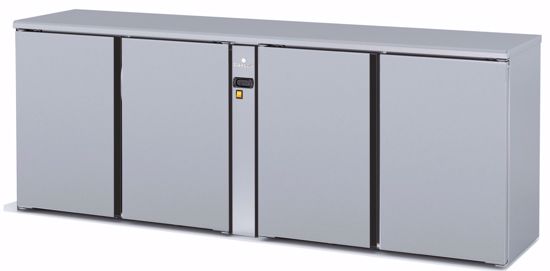 Arrière-bar positif 4 portes pleines battantes SBIP-220 - 650 L