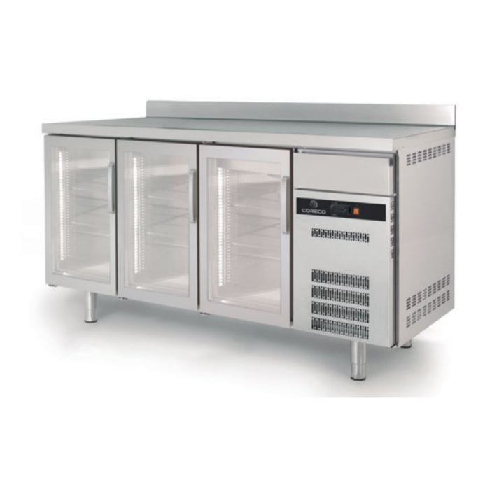 Arrière-bar positif 600 S-LINE - FSRV-200-S - 3 portes vitrées - 2020x600x1040 mm - 504 L