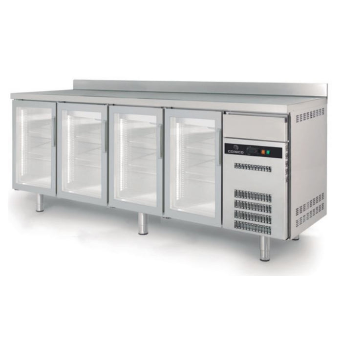 Arrière-bar positif 600 S-LINE - FSRV-250-S - 4 portes pleines - 2545x600x1040 mm - 684 L