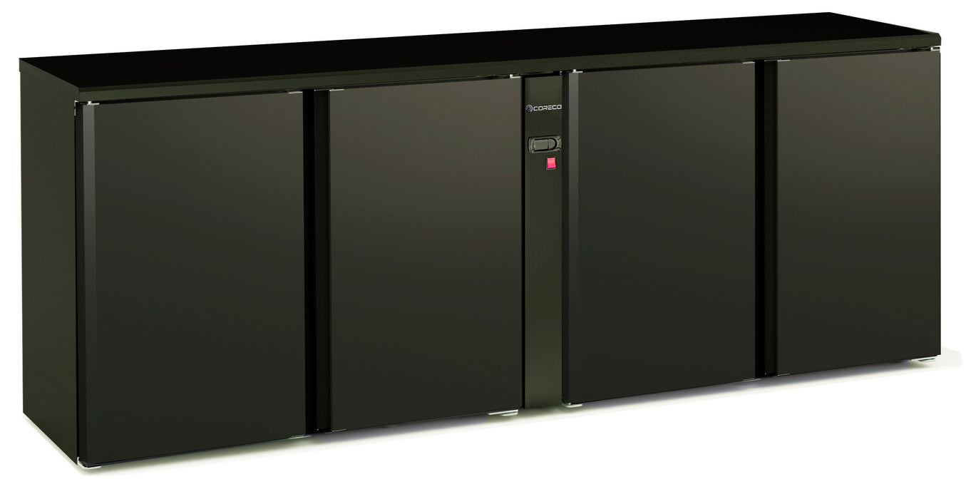 Arrière-bar positif 4 portes pleines battantes SBP-220 - 650 L