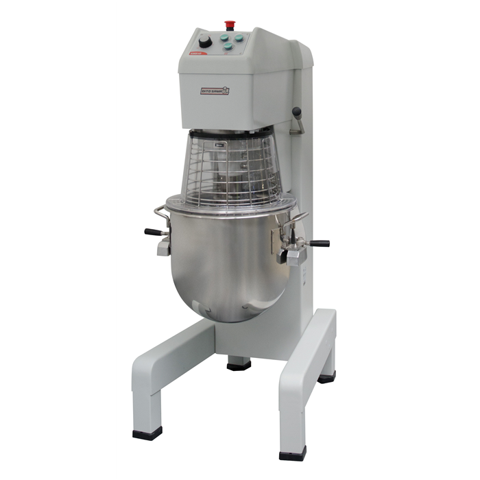 Batteur mélangeur MBE40 modèle sol pour travaux intensifs de boulangerie - 40 litres - colonne et pieds inox - variation électronique - 2200w