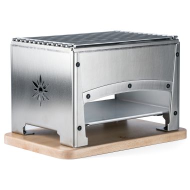 Braséro Bron Coucke 2 coté ouverts pour utilisation en intérieur + kit reblochonade