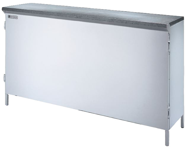 Comptoir pliant en acier laminé finition époxy MP-160 - 1604x426x1031 mm