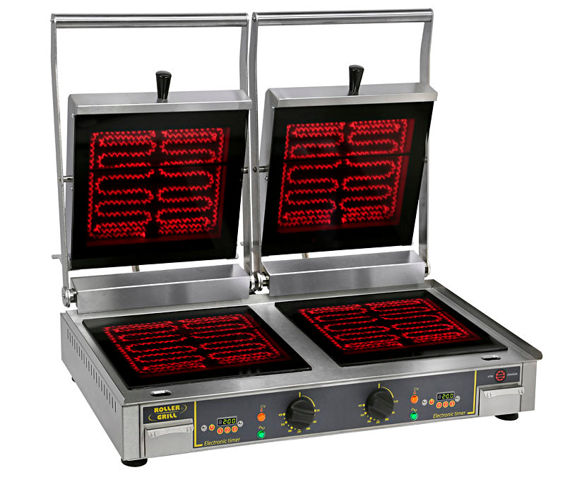 Contact-grill double vitrocéramique - surface de cuisson 2 x (335 x 304) mm - 2x 3000w
