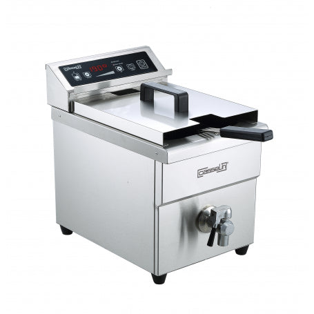 Friteuse à induction avec vanne de vidange 8 litres - 3250w