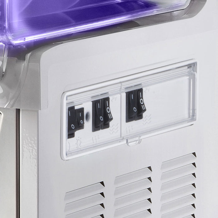 Machine à granita IPRO 2 électronique ou mécanique avec éclairage LED - 2x11L