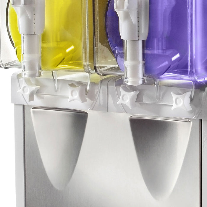 Machine à granita IPRO 2 électronique ou mécanique avec éclairage LED - 2x11L