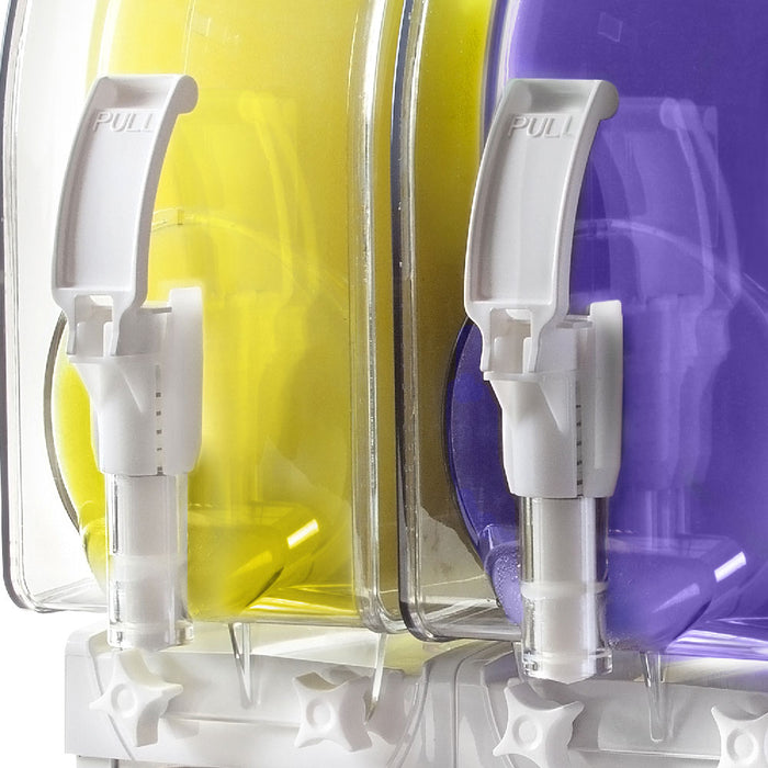 Machine à granita IPRO 2 électronique ou mécanique avec éclairage LED - 2x11L