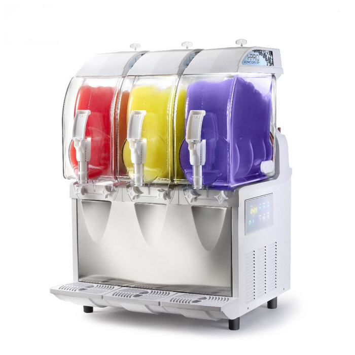 Machine à granita IPRO 3 mécanique ou électronique avec éclairage LED - 3x11L