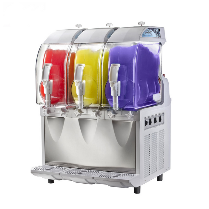 Machine à granita IPRO 3 mécanique ou électronique avec éclairage LED - 3x11L