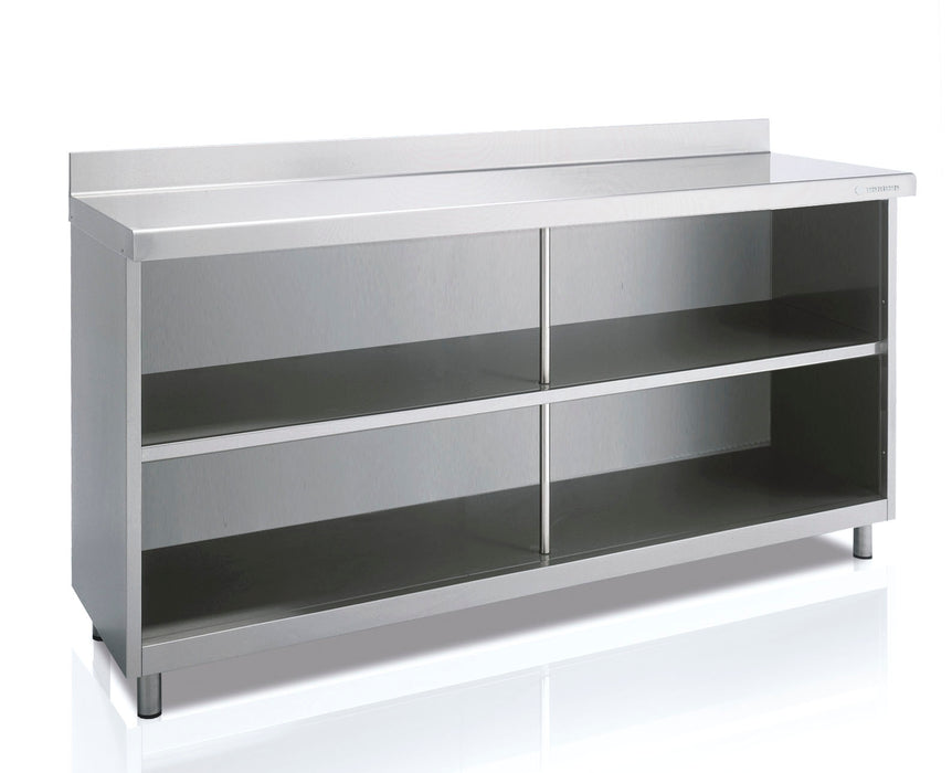 Meuble neutre arrière-bar adossé avec étagère SEFM-60-200-S - 2020x600x1040 mm
