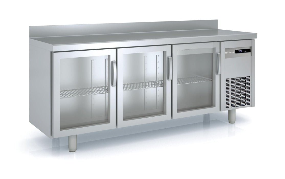 Meuble positif 600 adossé MRSV-200 - 3 portes vitrées - 2020x600x850 mm - 380 L