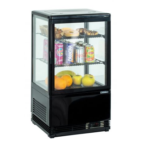 Mini vitrine réfrigérée positive noire - 58L