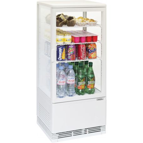 Mini vitrine réfrigérée positive blanche - 78L