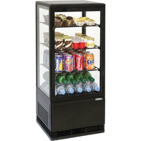 Mini vitrine réfrigérée positive noire - 78L