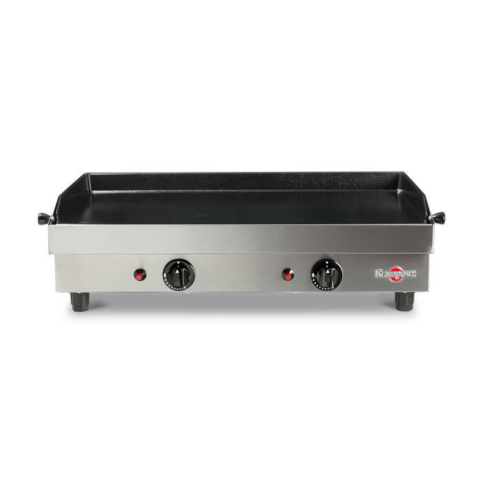 Plancha gaz en fonte émaillé grand modèle - surface de cuisson 73 x 41 cm - 2x 3000w