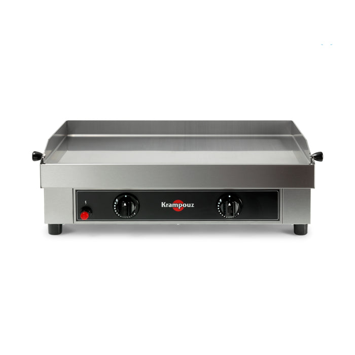 Plancha gaz inox grand modèle - régulation thermostatique - surface de cuisson 64x34 cm - 2x 2250w