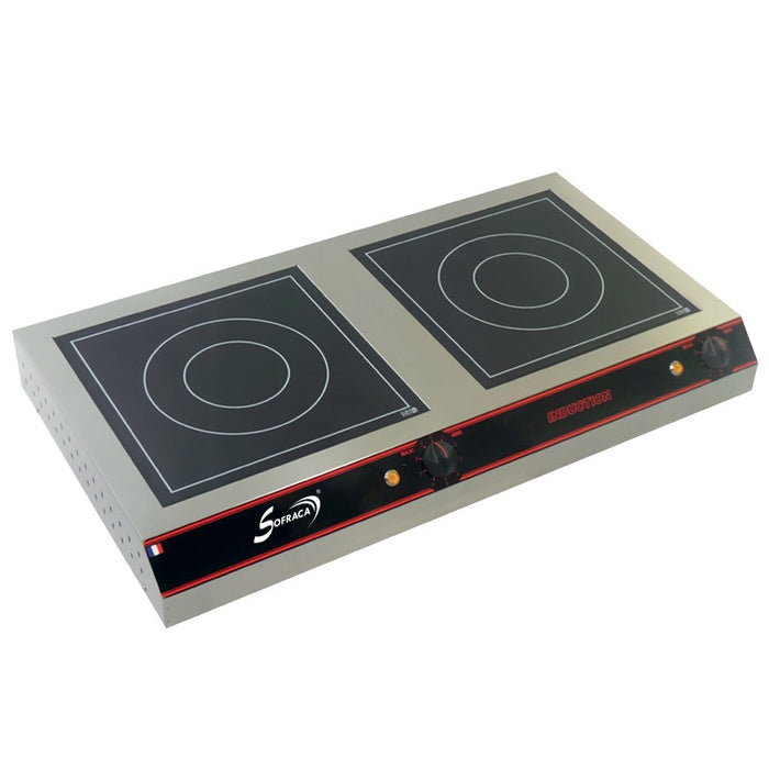 Plaque à induction - diamètre 300 mm - 2 feux - 7200w
