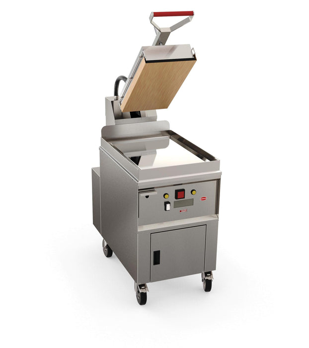 Plaque au chrome électrique 3 zones avec presse intégrée CLAM10 - 525x920x870 - 10 kW