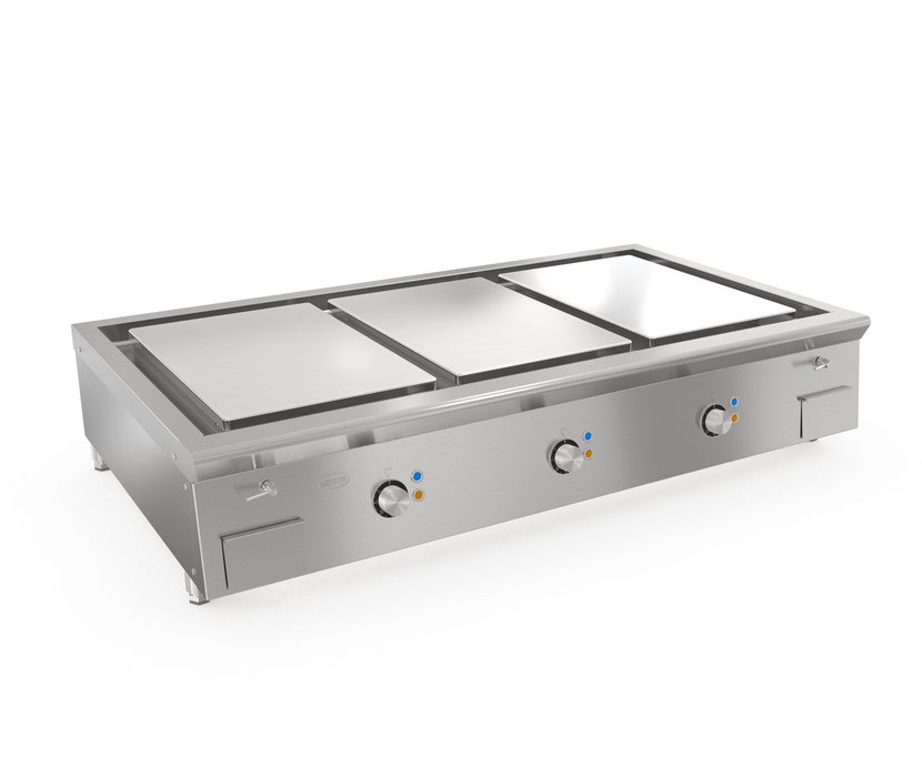 Plaque au chrome électrique avec ilots séparés 3 zones PLF3 - 1300x700x275 - 12 kW