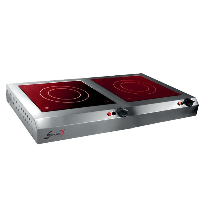 Réchaud vitrocéramique - 2x 300x300 mm - 2 plaques - 7000w