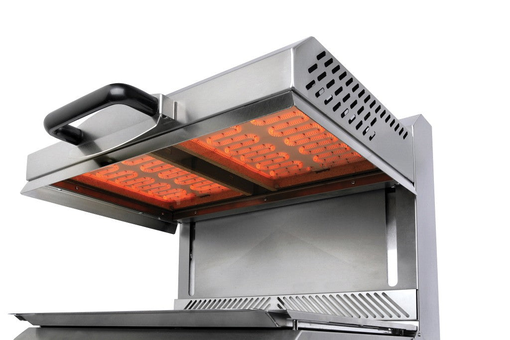 Salamandre électrique avec détection de plat SEM 600 PDS - 2 foyers vitro-céramique - 4500w 4500w600x640x590 mm -