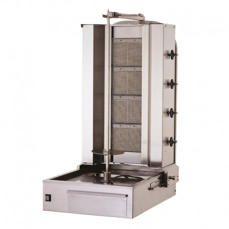 Appareil à kebab - brûleur céramique gaz - 4 résistances - capacité 40/60 kg - 13 000w