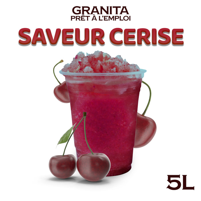 Sirop à granita prêt à l'emploi - CERISE - 5 litres