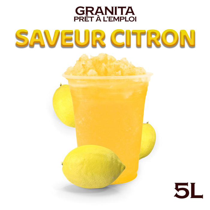 Sirop à granita prêt à l'emploi - CITRON - 5 litres