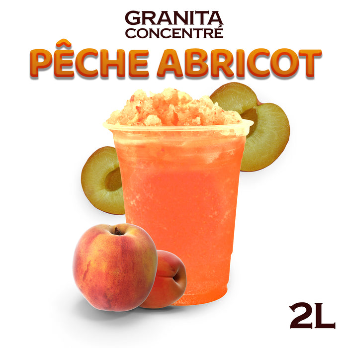 Sirop à granita concentré - PÊCHE ABRICOT - 4x 2 litres