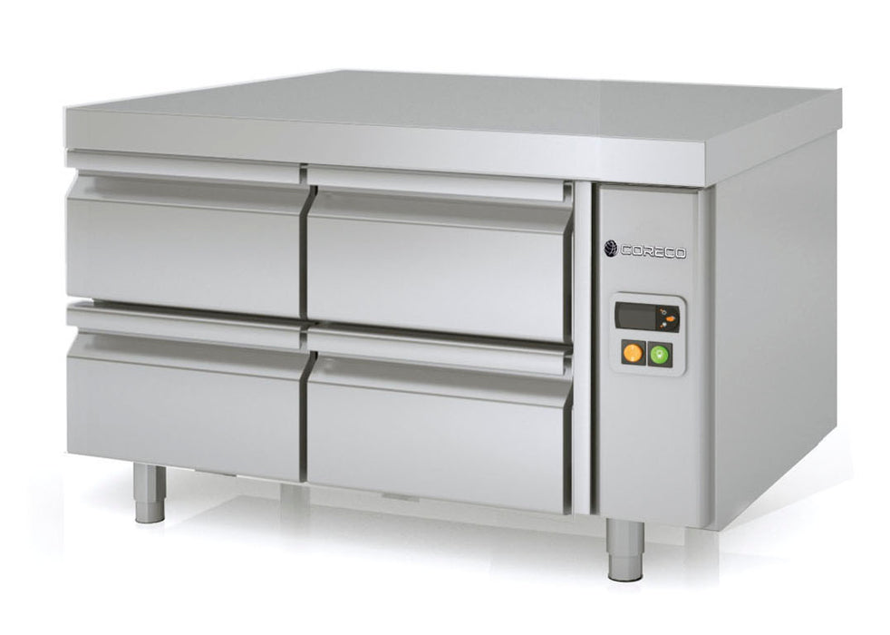 Soubassement positif GN 1/1 groupe à distance - MFBP-105-CC - 2x2 tiroirs - profondeur 700 hauteur 600 - 1045x700x600 mm - 169 L