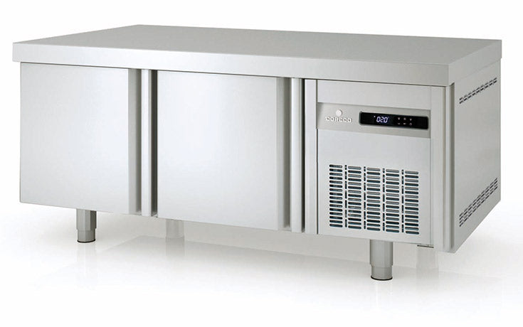Soubassement positif GN 1/1 - MFB-135 - 2 portes pleines - profondeur 700 hauteur 600 - 1345x700x600 mm - 169 L