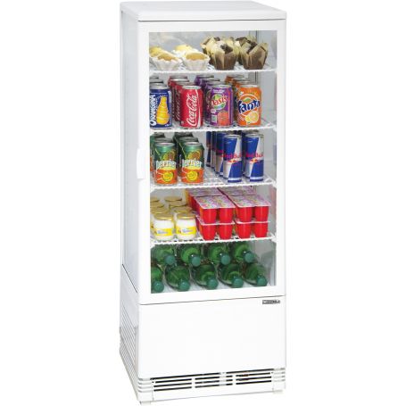 Vitrine réfrigérée positive blanche - 98L