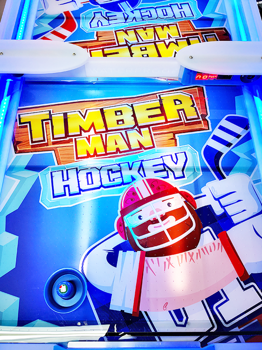 Vue 2 du air hockey Timberman Hockey de la marque Magic Play.