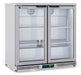 Arrière-bar positif CORECO ERH-250-LI inox à 2 portes vitrées battantes – 200 L