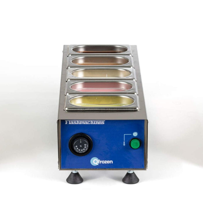 Bain-marie professionnel Sprizzo 5 bacs GN 1/9 - Pour nappages et toppings