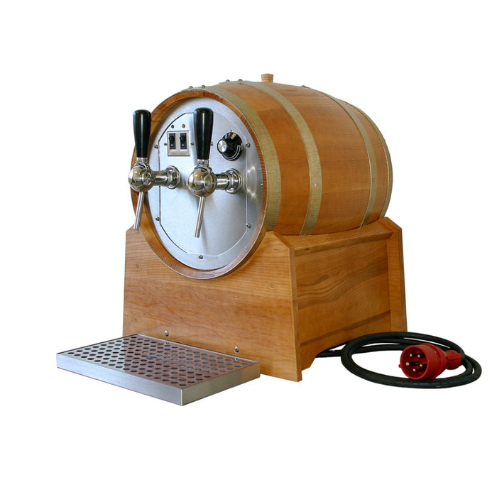 Baril Chaud En Bois - Distributeur Électrique de Vin Chaud / Boissons Chaudes - Haut Rendement 100L/h - Double Robinet