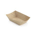 Barquette bateau en carton kraft 380 ml, format polyvalent, anti-graisse et empilable, idéale pour la restauration rapide.