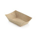 Barquette bateau en carton kraft 680 ml, idéale pour les portions généreuses, anti-graisse et empilable.