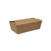 Boîte bio en carton kraft 1000 ml pour grosses entrées, plats ou desserts, résistante et hermétique.