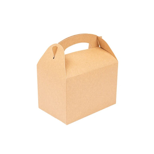 Boîte enfant en carton kraft auto-montable, idéale pour fast-foods et snacks.
