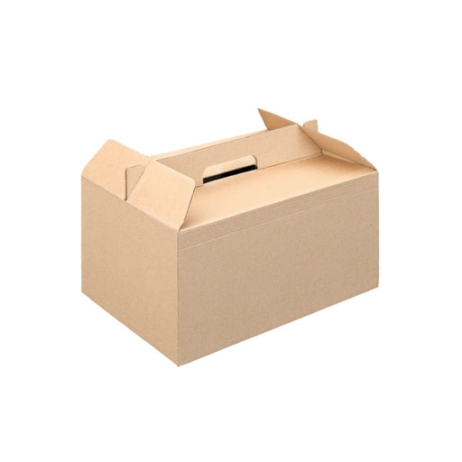 Boîte transport en carton kraft renforcé, parfaite pour la livraison et la vente à emporter.