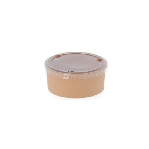 Petit bol en kraft brun d'une contenance de 240 ml, idéal pour les entrées, accompagnements et petites portions.